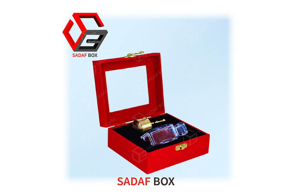 Best Saffron Gift Box 14x12cm with glass