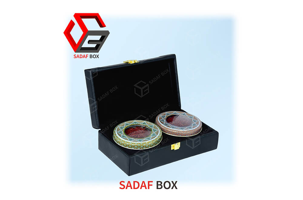 leather saffron box