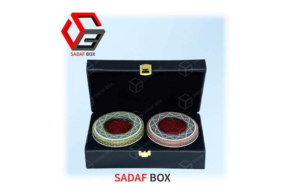 leather saffron box