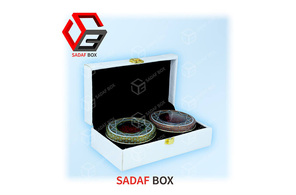 leather saffron gift box