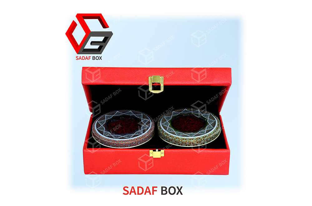 sadaf box leather saffron box