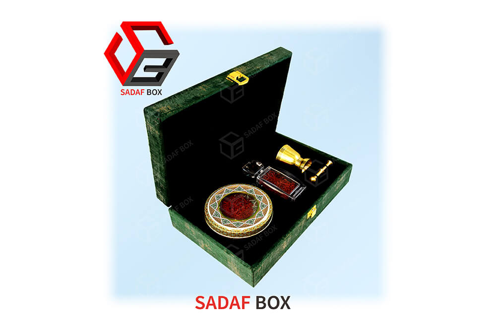 modern saffron box