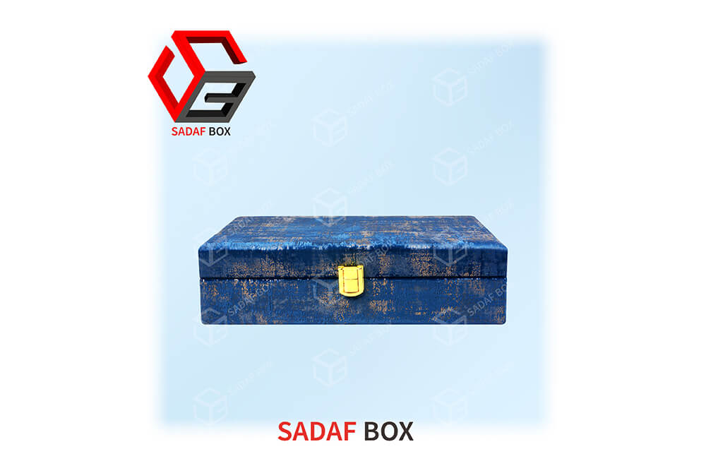 luxury blue saffron box