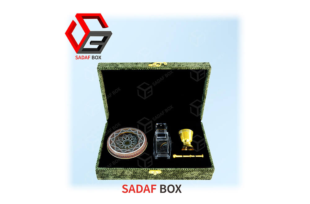 luxury green saffron box 24x15 cm